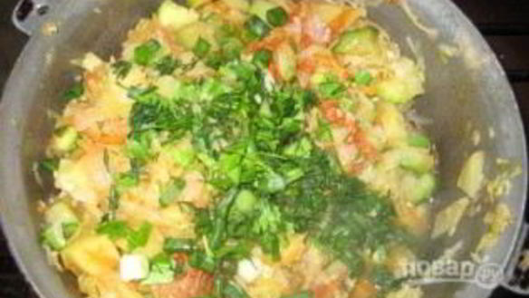 ШАГ 3. овощное рагу в казане