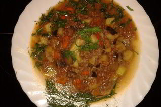 Рагу из баклажанов с фаршем