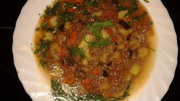 ШАГ 7. рагу из баклажанов с фаршем