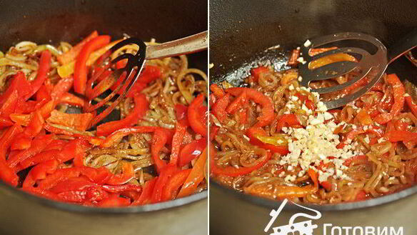 ШАГ 4. рагу из баранины с болгарским перцем и томатами