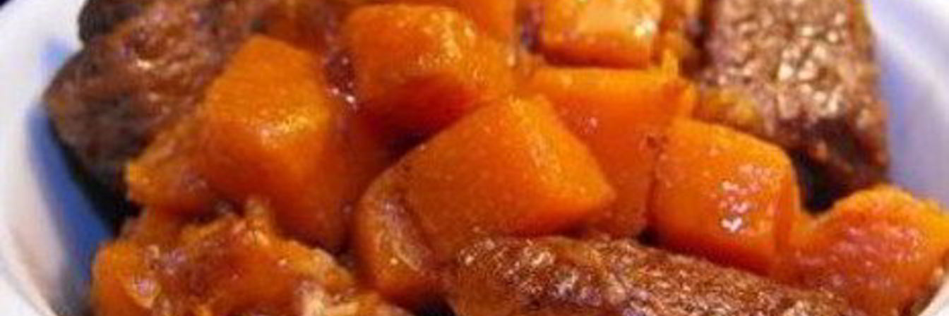 Рагу из говядины с тыквой и пивом