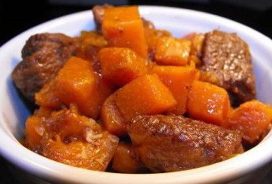 Рагу из говядины с тыквой и пивом