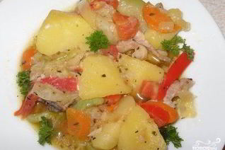 Рагу из индейки с картофелем