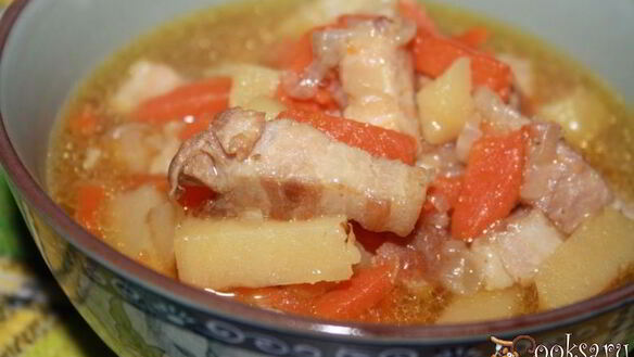 ШАГ 5. рагу из картофеля со свиной грудинкой в мультиварке