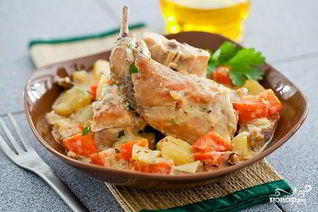 Рагу из кролика в мультиварке