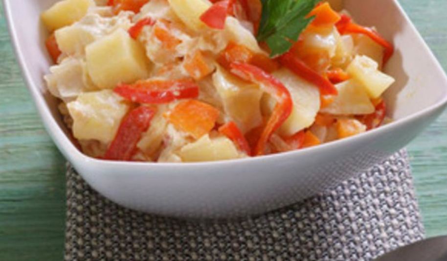 Рецепт рагу из овощей со сметанным соусом