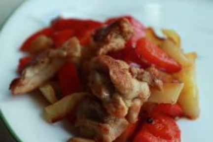 Рагу из перцев с курицей