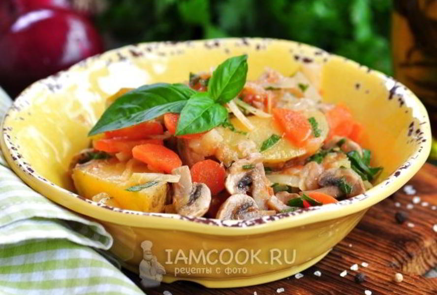 Рагу овощное с капустой и картошкой