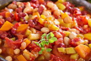 Рагу с фасолью и овощами