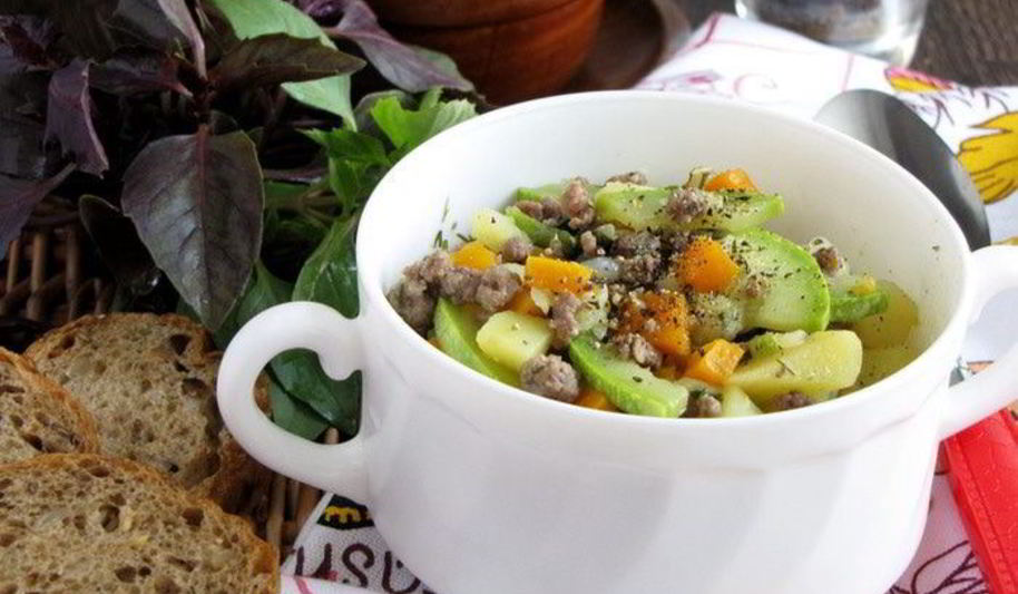 Рецепт рагу с кабачком и базиликом