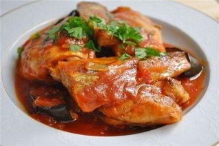 Рагу с куриной грудкой и белыми грибами