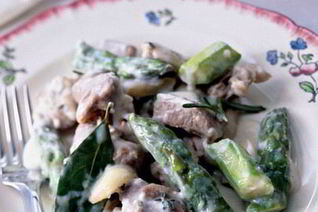 Рагу со спаржей