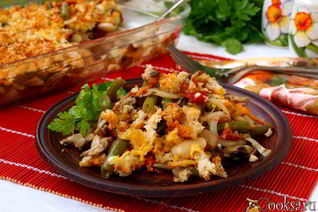 Запеченное рагу из фасоли с шампиньонами