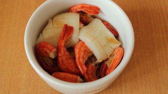 ШАГ 2. рисовая лапша с брокколи и морепродуктами