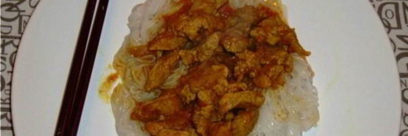 Рисовая лапша со свининой