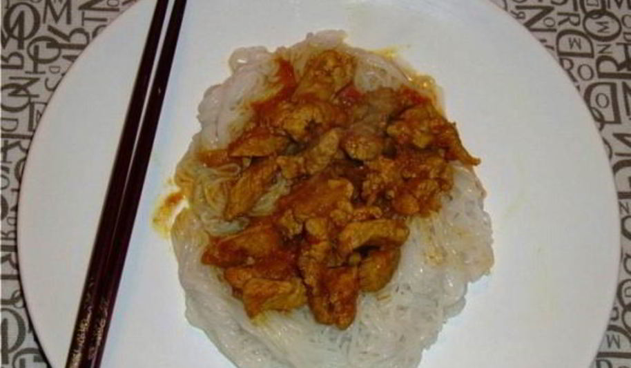 Рецепт рисовая лапша со свининой