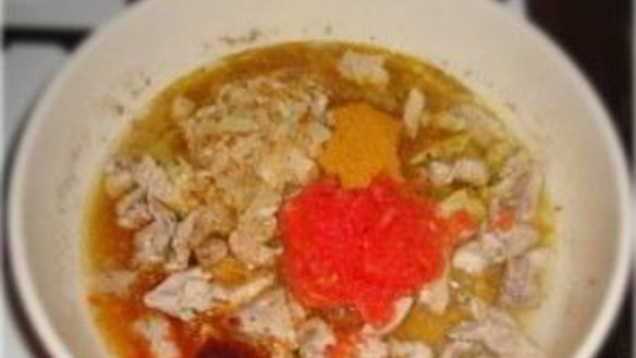 ШАГ 3. рисовая лапша со свининой