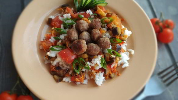 ШАГ 7. фрикадельки с ризотто