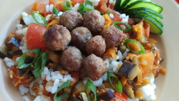 ШАГ 8. фрикадельки с ризотто