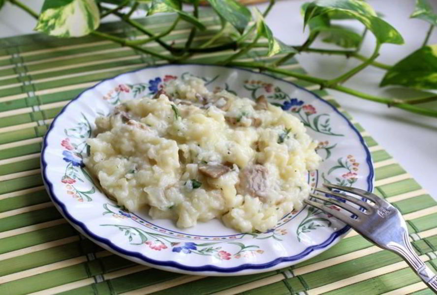 Классическое ризотто с курицей и грибами
