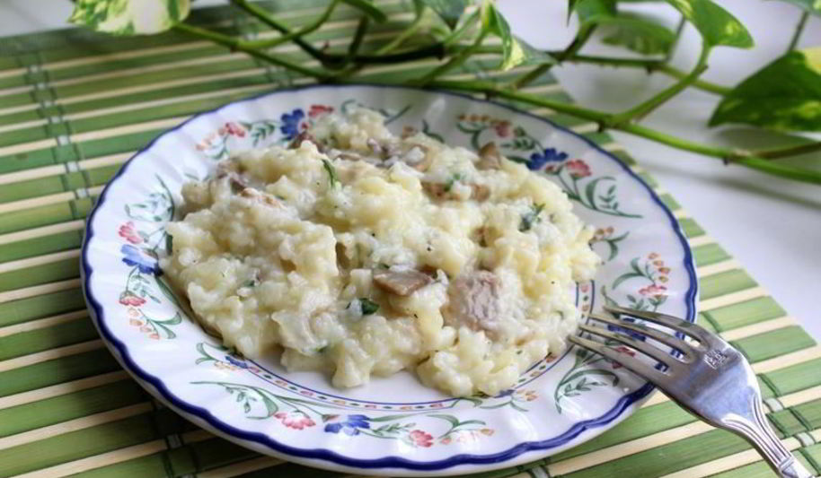 Рецепт классическое ризотто с курицей и грибами