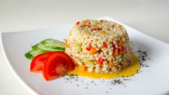 ШАГ 9. ризотто из перловки с овощами