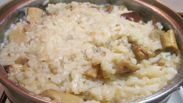 ШАГ 16. ризотто с белыми грибами со сливками