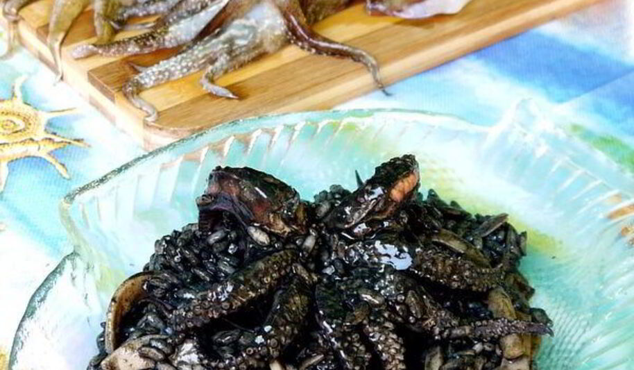 Рецепт ризотто с чернилами каракатицы