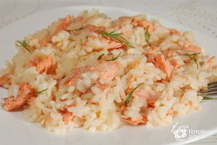 Ризотто с форелью