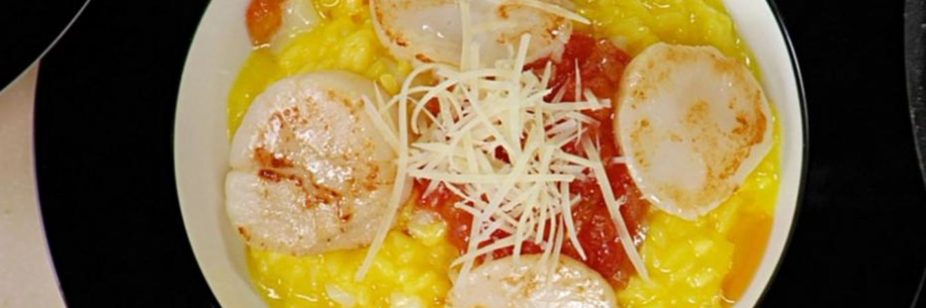 Ризотто с гребешками