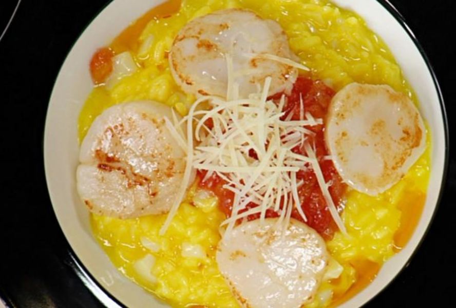 Ризотто с гребешками