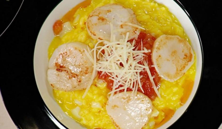 Рецепт ризотто с гребешками