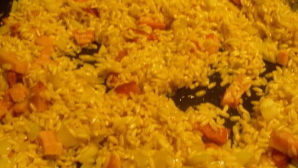 ШАГ 2. ризотто с каштанами и грудинкой