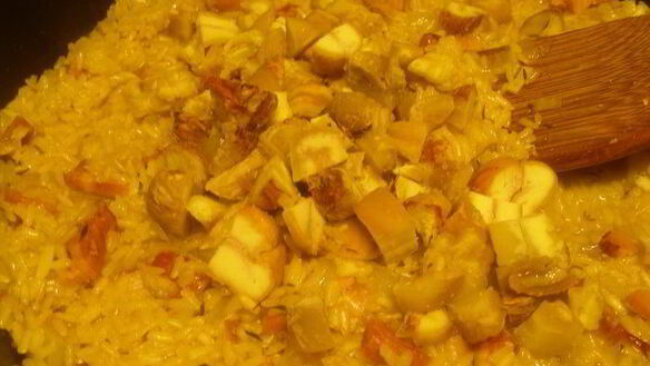 ШАГ 7. ризотто с каштанами и грудинкой