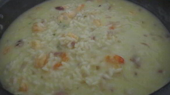 ШАГ 6. ризотто с креветками