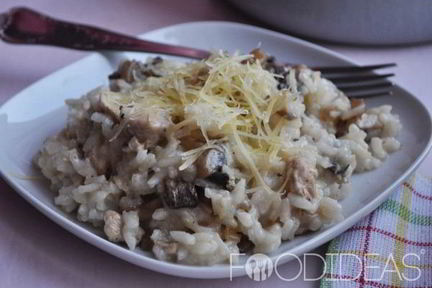 Ризотто с курицей и грибами