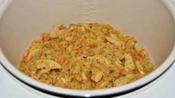 ШАГ 6. ризотто с курицей в мультиварке