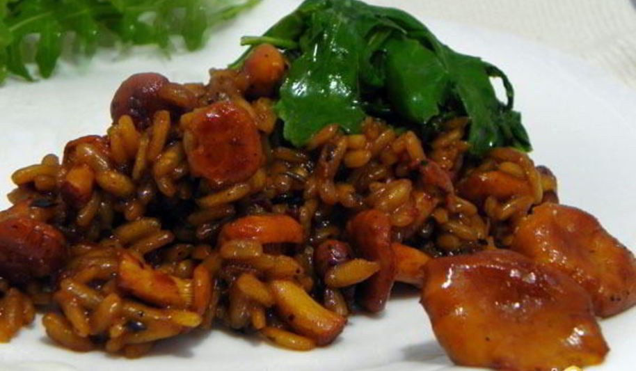 Рецепт ризотто с лисичками