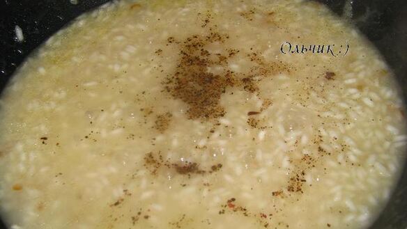 ШАГ 7. ризотто с мангольдом и сыром