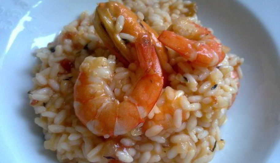 Рецепт ризотто с мидиями и креветками