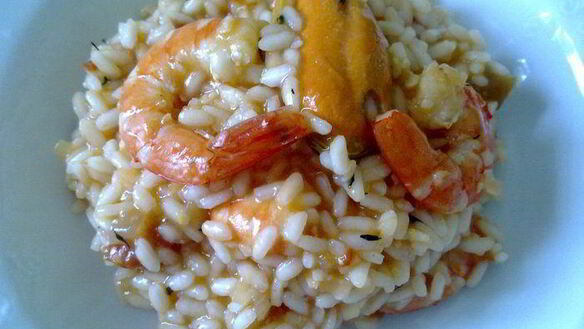 ШАГ 2. ризотто с мидиями и креветками