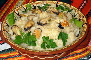 Ризотто с мидиями