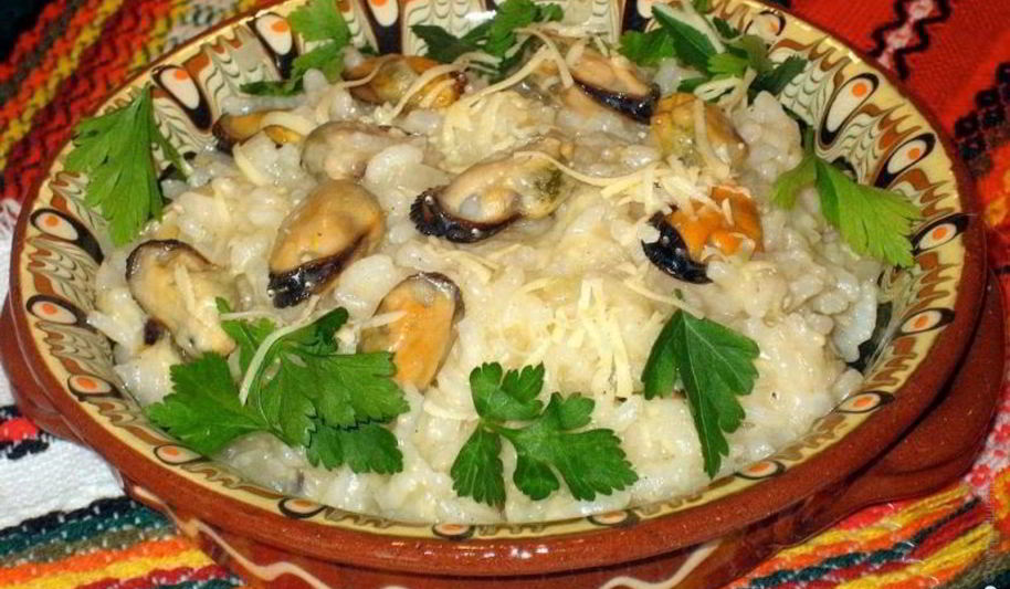 Рецепт ризотто с мидиями