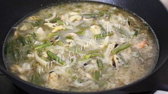 ШАГ 11. ризотто с морепродуктами и стручковой фасолью
