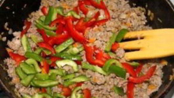 ШАГ 5. ризотто с овощами и мясом