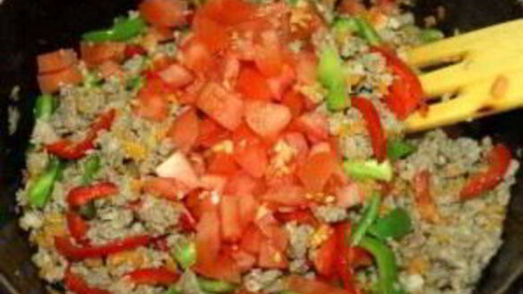 ШАГ 6. ризотто с овощами и мясом