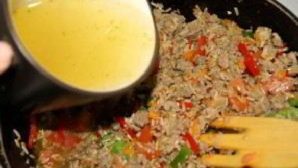 ШАГ 8. ризотто с овощами и мясом