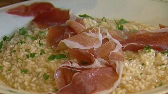 ШАГ 10. ризотто с сельдереем, ветчиной и пармезаном