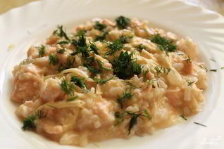 Ризотто с семгой