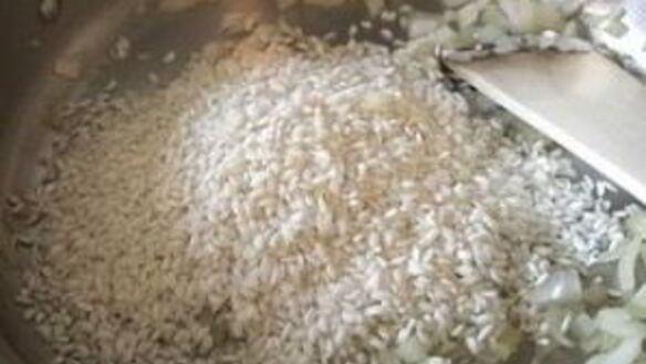 ШАГ 2. ризотто с цуккини и сквошем